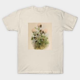 Vintage Bees on Vintage Flowers T-Shirt